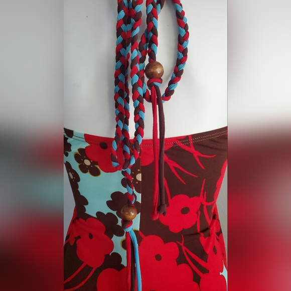 NOTICE - size M - Floral Halter - colorfull aummer dress - Picture 4 of 9